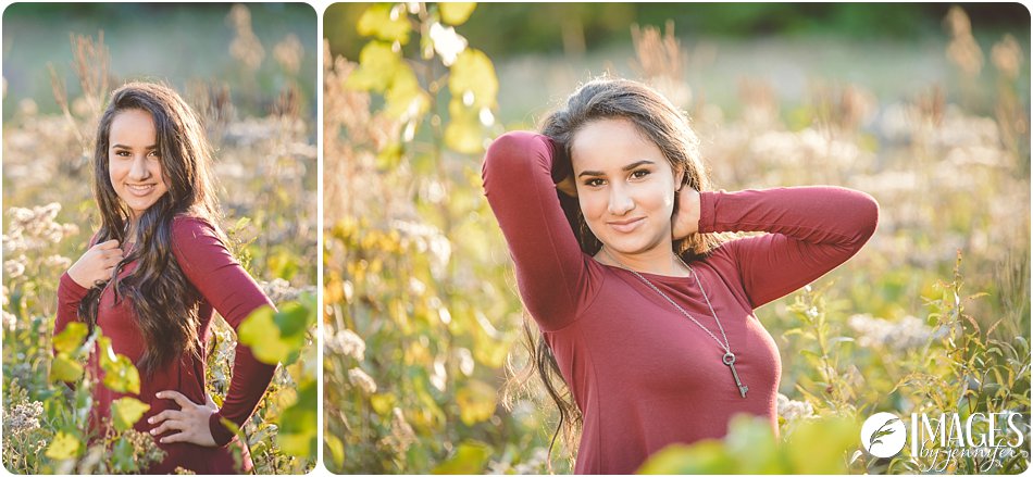 Grand Rapids Senior Pictures in a Field of Flowers