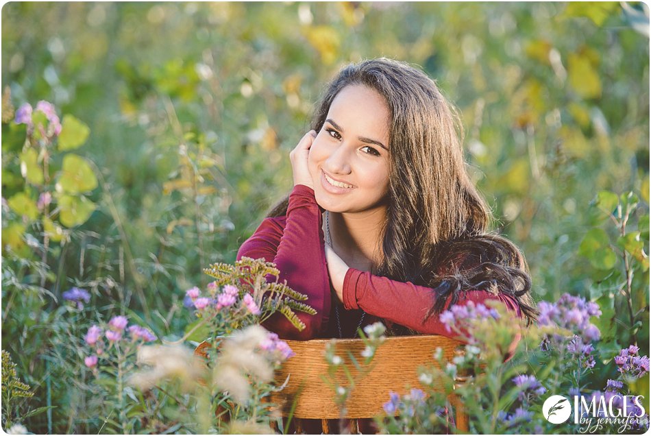 Holland Senior Pictures in a Field of Flowers