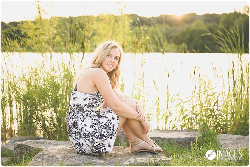 Senior Pictures near water in Grand Rapids